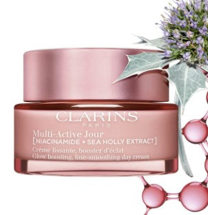 Clarins Multi-Active Crema Giorno per Tutti i Tipi di Pelle NIACINAMIDE+SEA HOLLY EXTRACT 50ml Tester