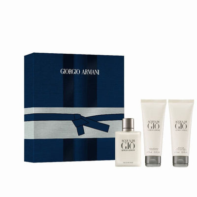 CONFEZIONE ARMANI ACQUA DI GIÒ UOMO EDT 50ml + Gel Doccia + Balsamo Dopo Barba - Profumo Web